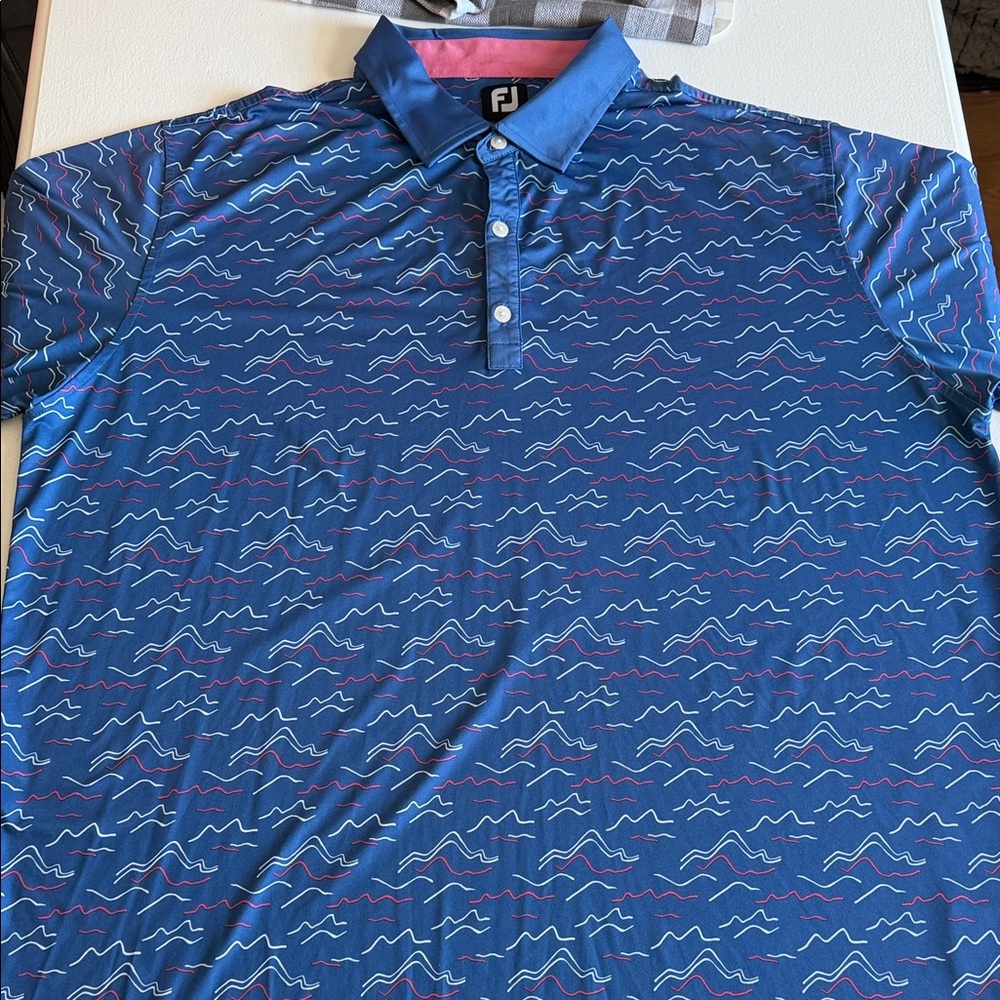 FootJoy Men's Navy Wave Polo Shirt